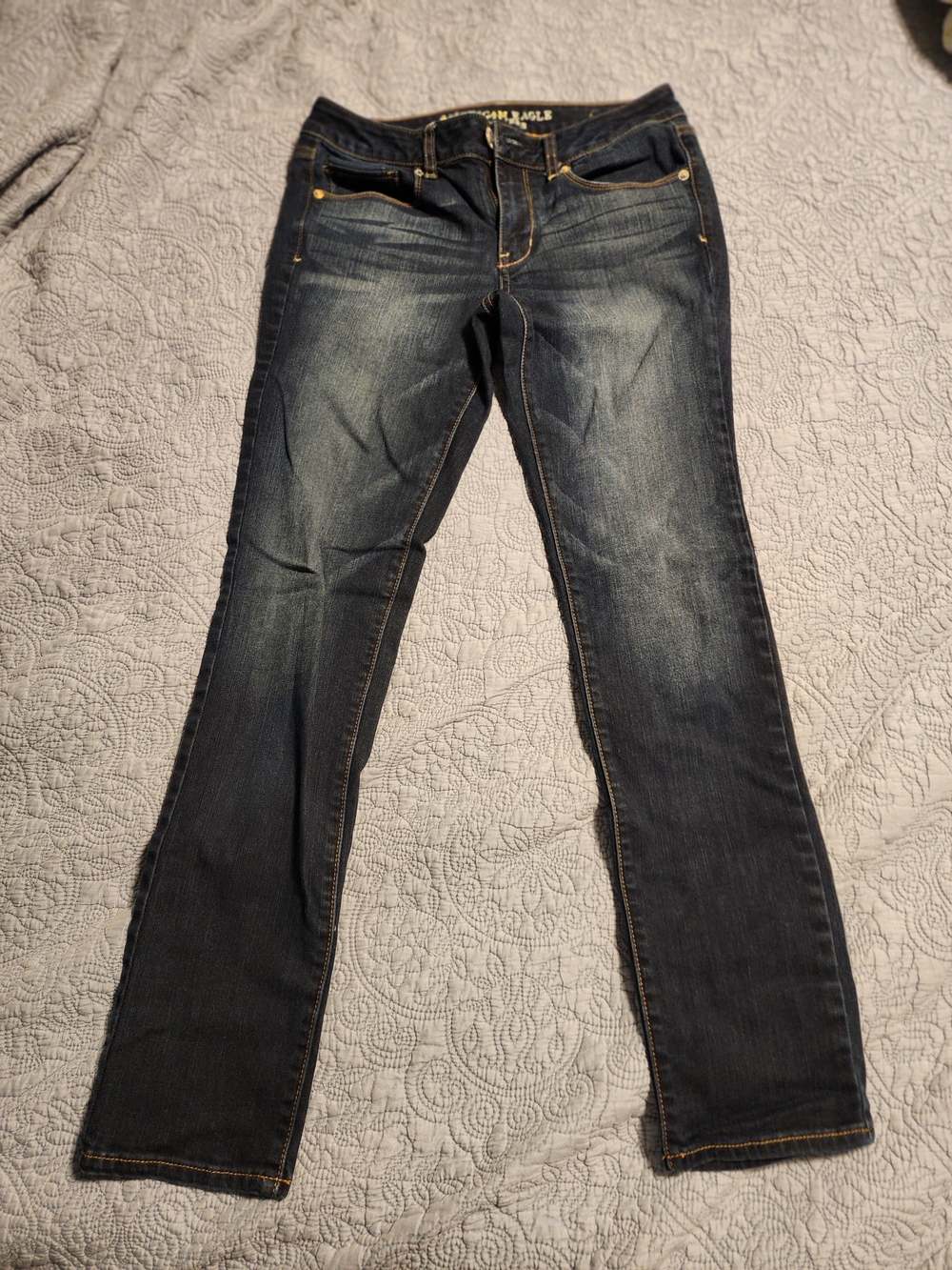American Eagle Outfitters Indigo Skinny Jeans with Fading